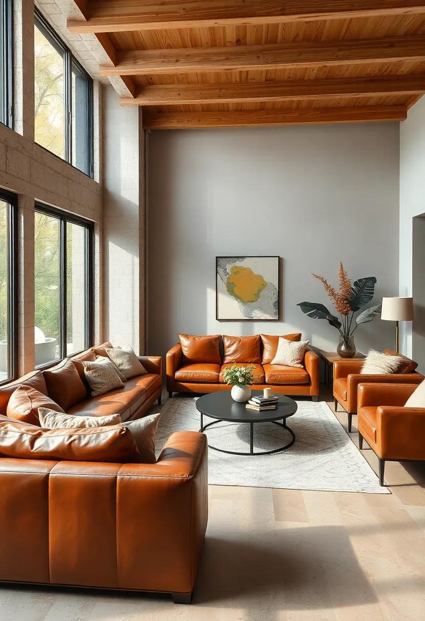 incorporate Textured Fabrics: Layer in ‍soft textiles ‍like⁣ wool, cotton, or linen to balance the ‍sleekness of leather ‌and add ⁢depth ⁤to your space