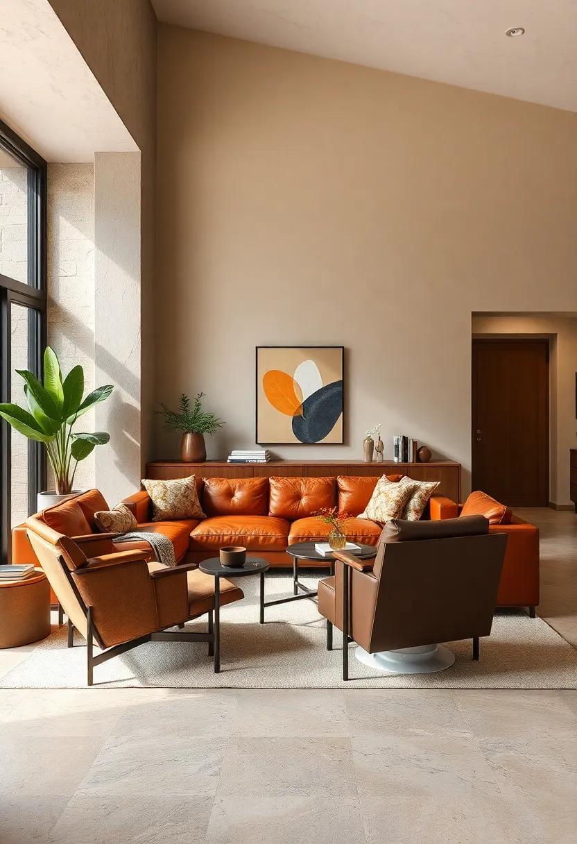 Create a Focal Point: ​Use a bold leather sofa or ⁤a chic armchair as the centerpiece around ‌which your other decor can revolve