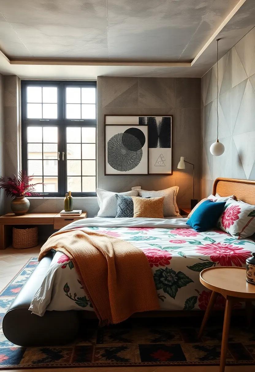 Blend bold​ geometric patterns with ⁣soft⁢ florals to create visual⁣ interest and balance in your bedroom decor