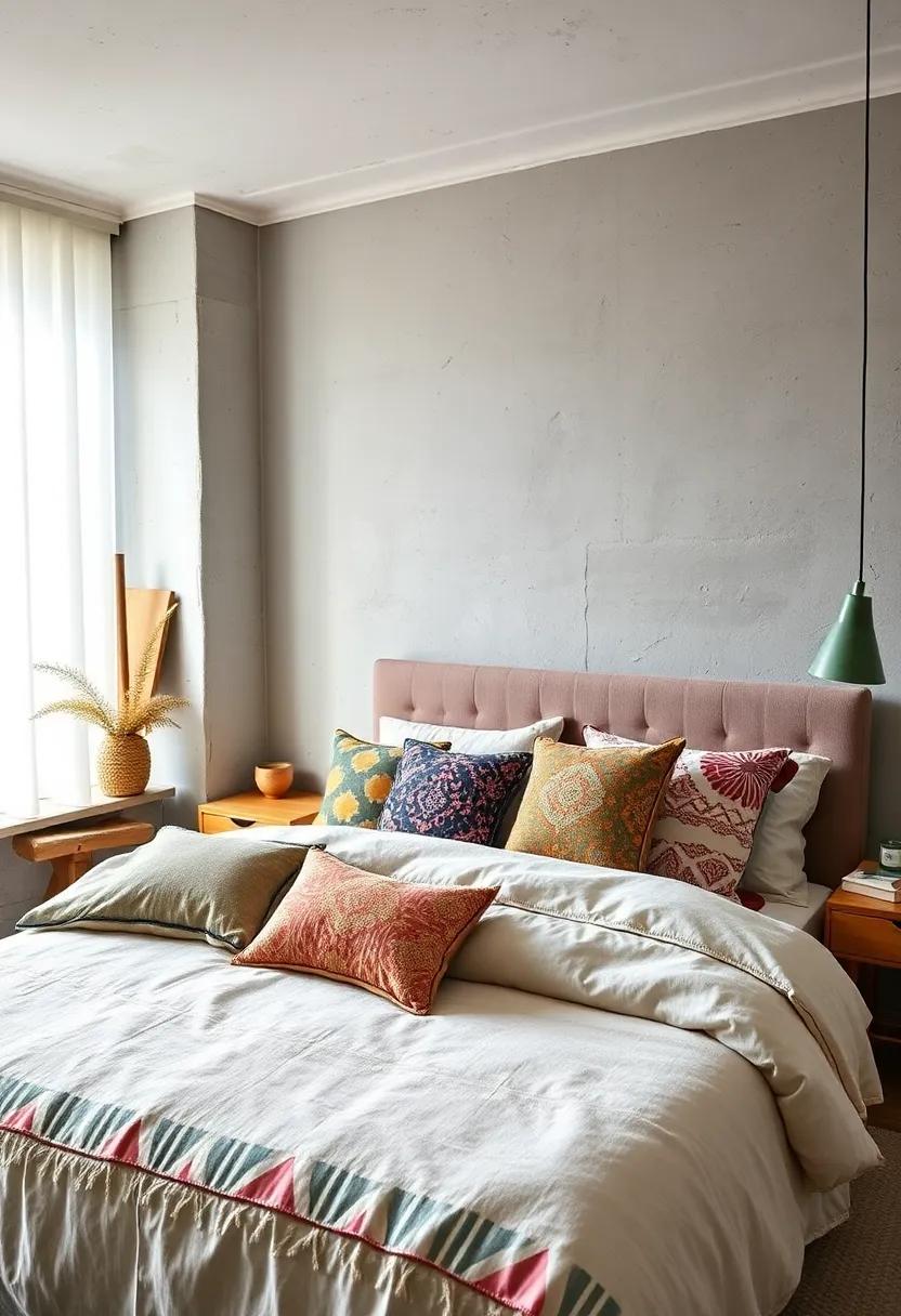 Adorn your‍ bed with a collection of⁣ mismatched yet complementary pillows for a relaxed, bohemian flair