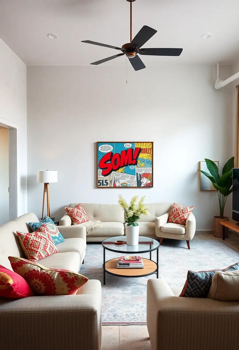 Vintage Comic Print Accessories: Add ​throw pillows or framed art featuring classic⁣ comic strip prints in bold primary​ colors for a playful touch