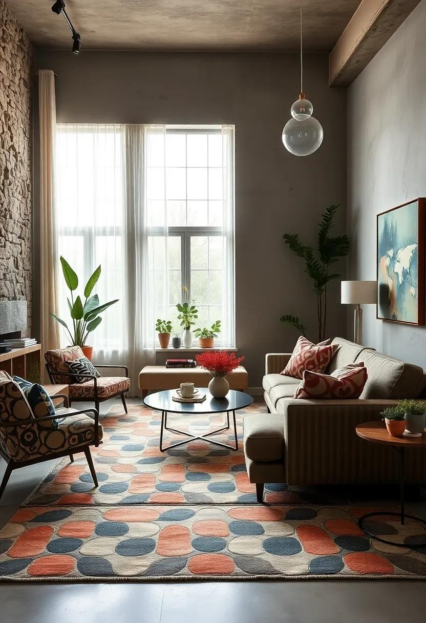 Mid-Century Pebble Prints: Incorporate pebble-shaped prints on upholstery or rugs to bring retro organic shapes‌ into the mix