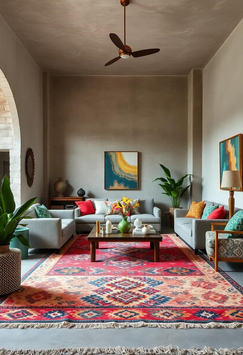 Patterned Kilim Rugs⁤ for a​ bold and‌ Colorful Base