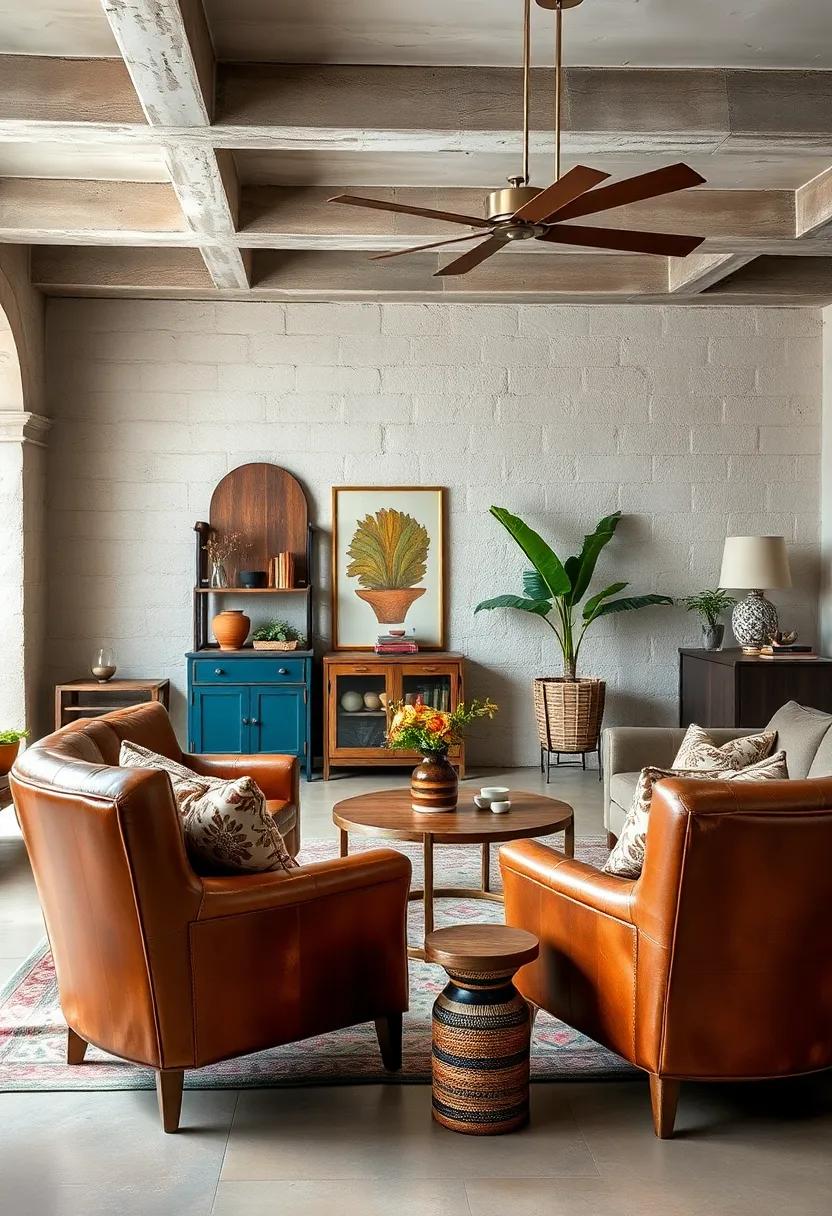 distressed Leather Armchairs Bringing Rustic Elegance