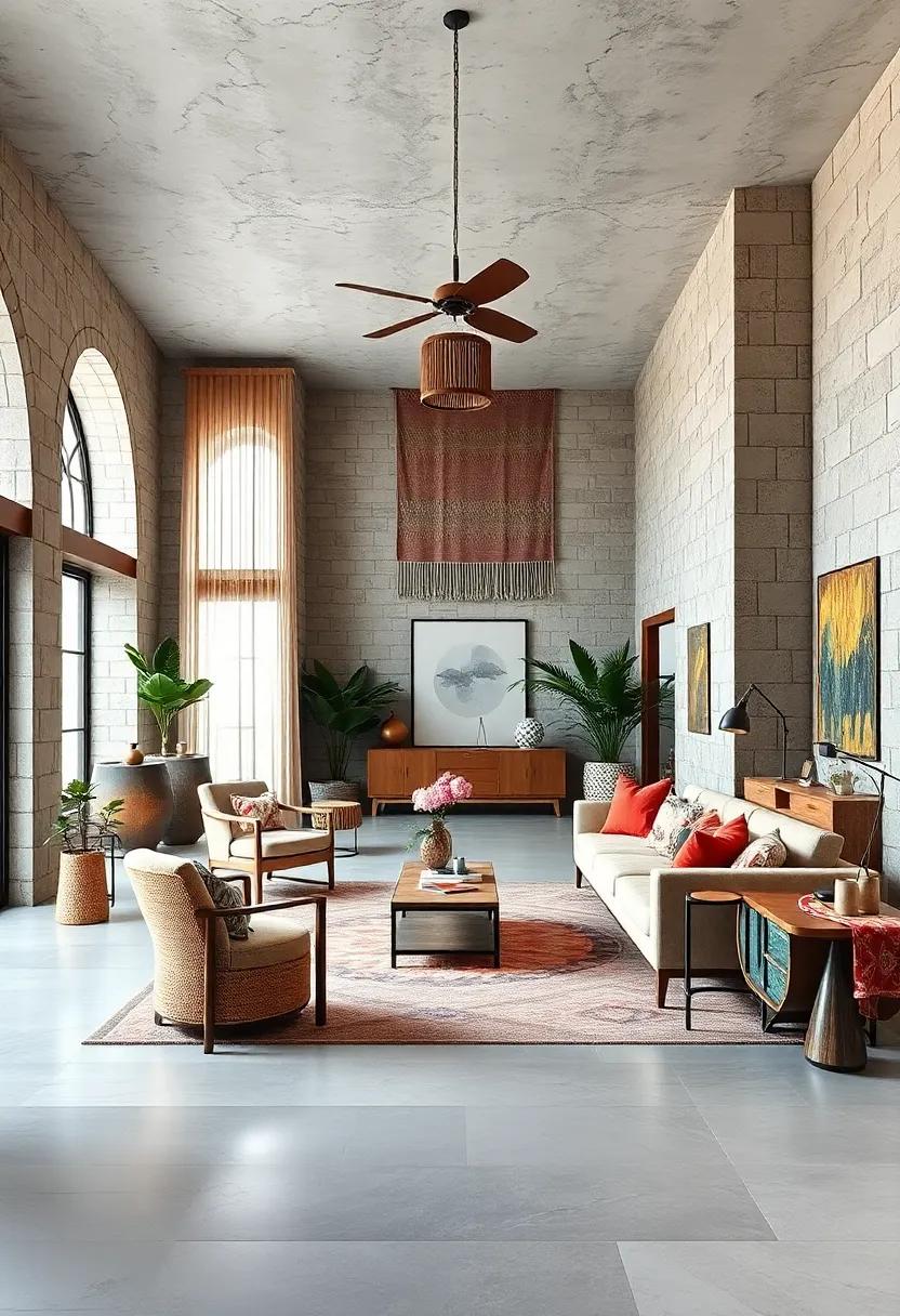 Highlight Architectural Details:​ Emphasize the clean lines⁤ and functional spaces ​of mid-century architecture‌ while ⁢using bohemian decor such as hanging fabrics and bold⁤ textiles to soften the look