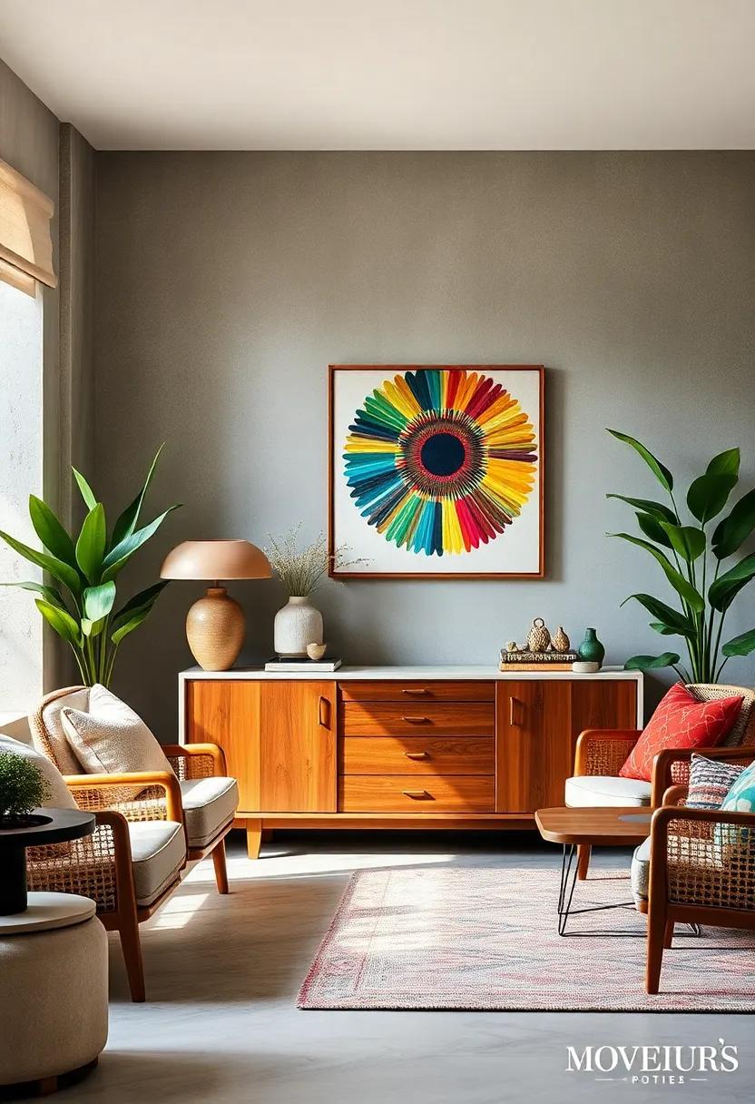 Embrace the Unconventional: Challenge‍ conventional styling by mixing‌ unexpected elements, like pairing a sleek mid-century sideboard with a vibrant, bohemian art piece​ for an eye-catching arrangement