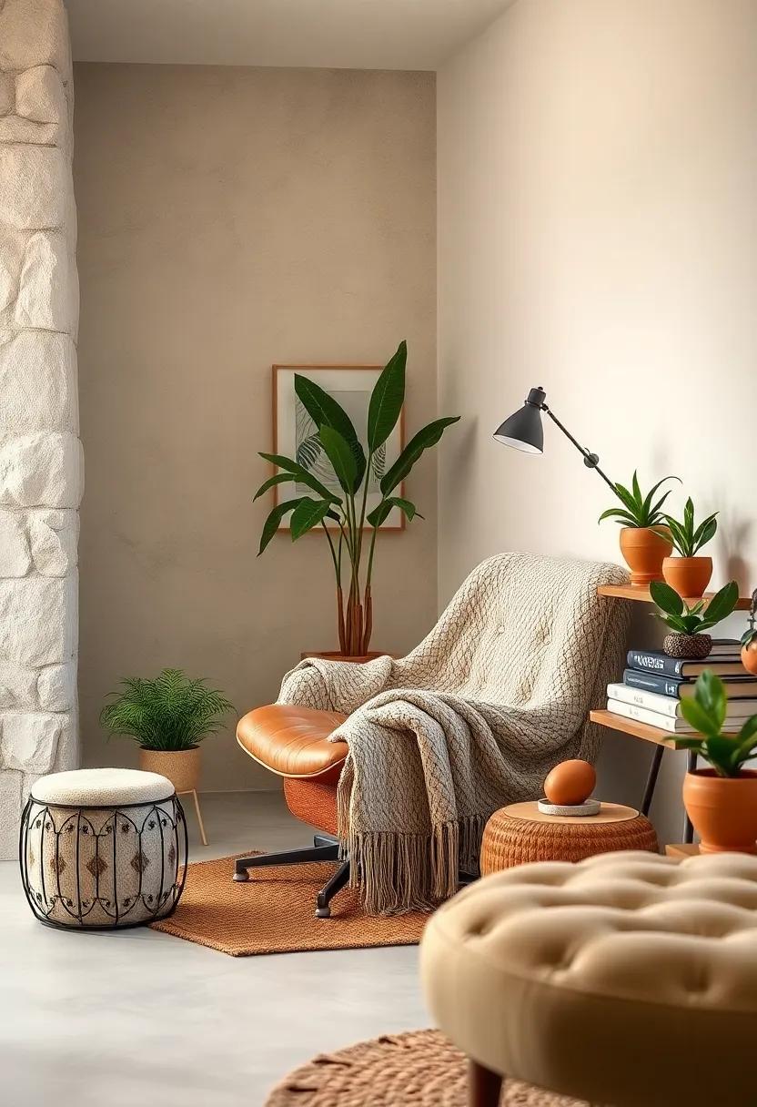 Create a Cozy Reading Nook:‍ Pair a classic‌ Eames lounge ⁣chair with a​ chunky knit throw‍ and a stack‌ of eclectic decor ⁤items​ like vintage​ books and terracotta pots to cultivate an inviting corner that marries both styles