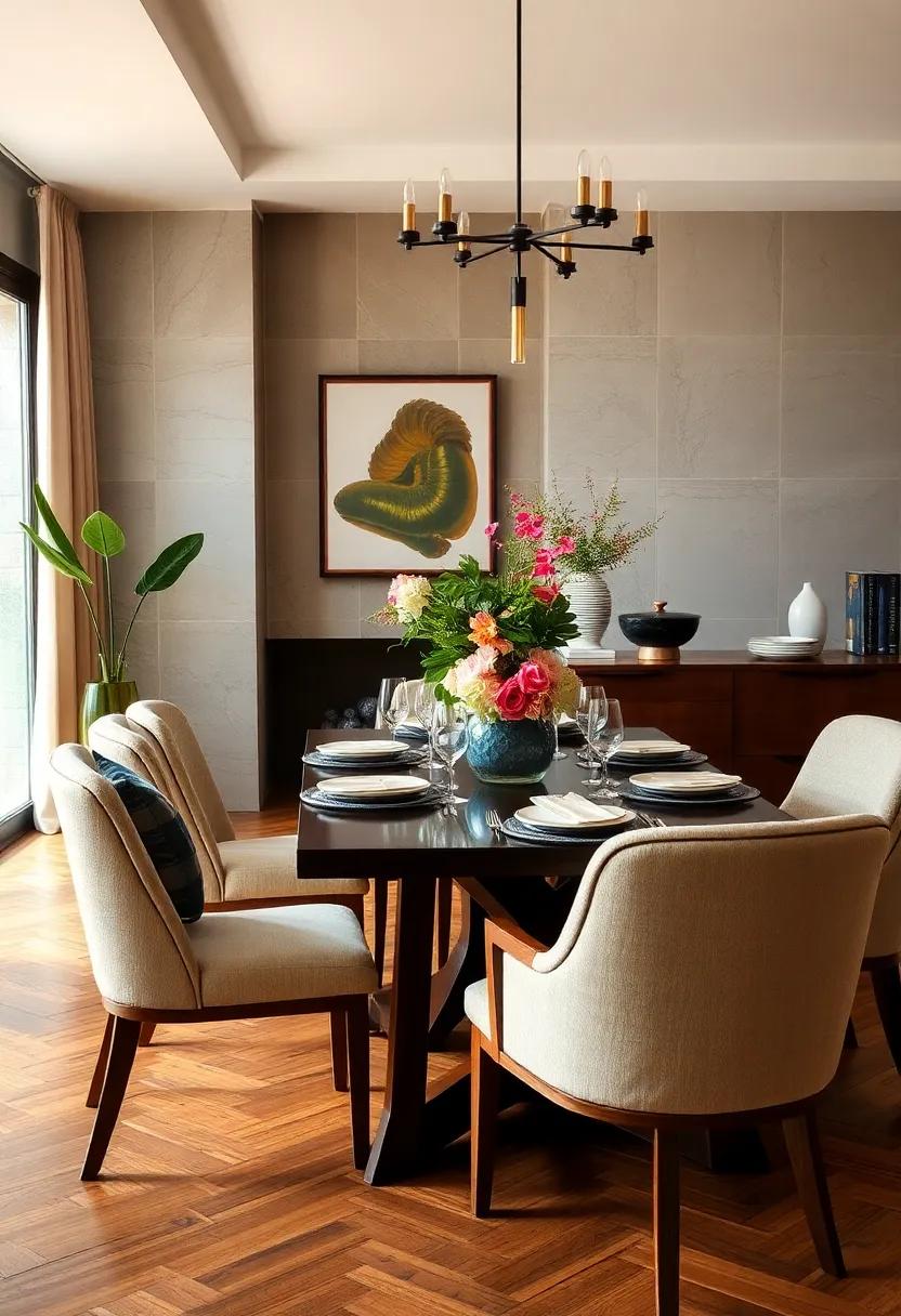 Introduce​ natural elements like fresh floral arrangements or a centerpiece⁢ of seasonal greenery