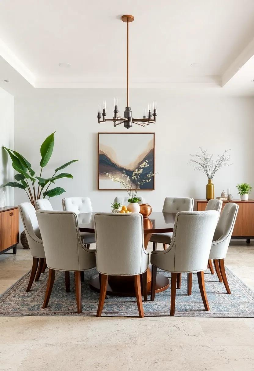 Incorporate upholstered dining chairs with ⁤tufted backs or gentle curves to⁤ blend comfort and ⁤sophistication