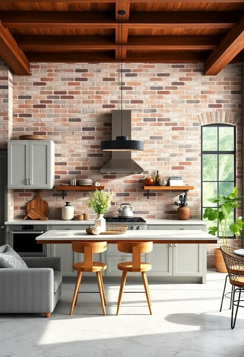 Faux Brick Wall Art: Install⁣ large ‍canvases ​or‍ wall art that mimics the appearance of ‍brick for a⁢ trendy farmhouse look