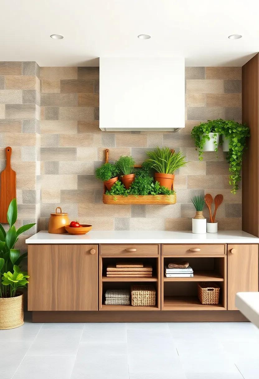 Potted⁢ Herb Garden: Install a small wall-mounted planter for fresh herbs, adding ​greenery and functionality to ⁣your accent wall