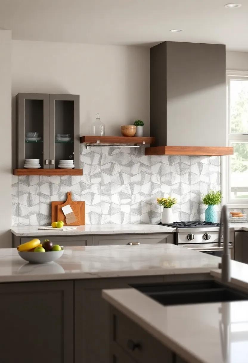 Playful​ Geometrics: Add a modern ‌twist with playful ​geometric ​tiles that ​soften the space while maintaining a ⁤farmhouse ⁣sensibility