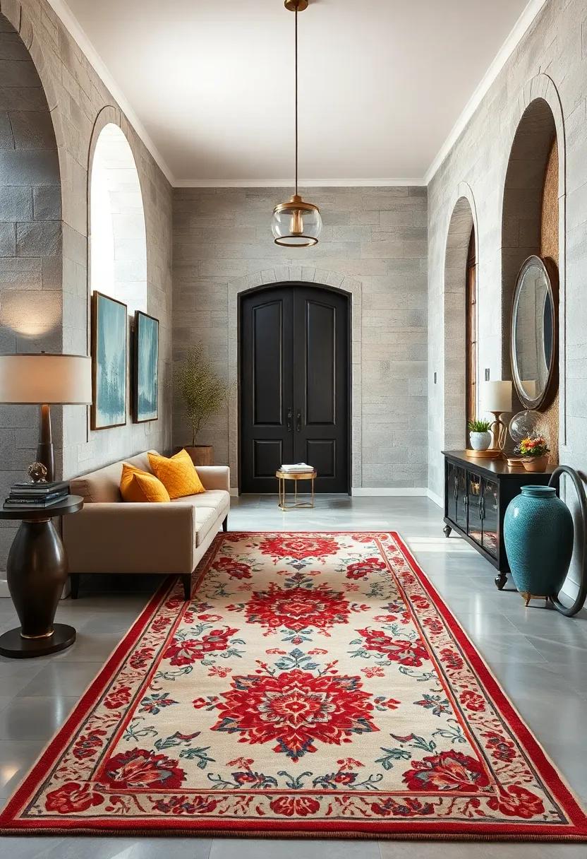 Traditional floral‌ patterns on ⁢an⁣ oriental-style rug bring rich ‌cultural flair