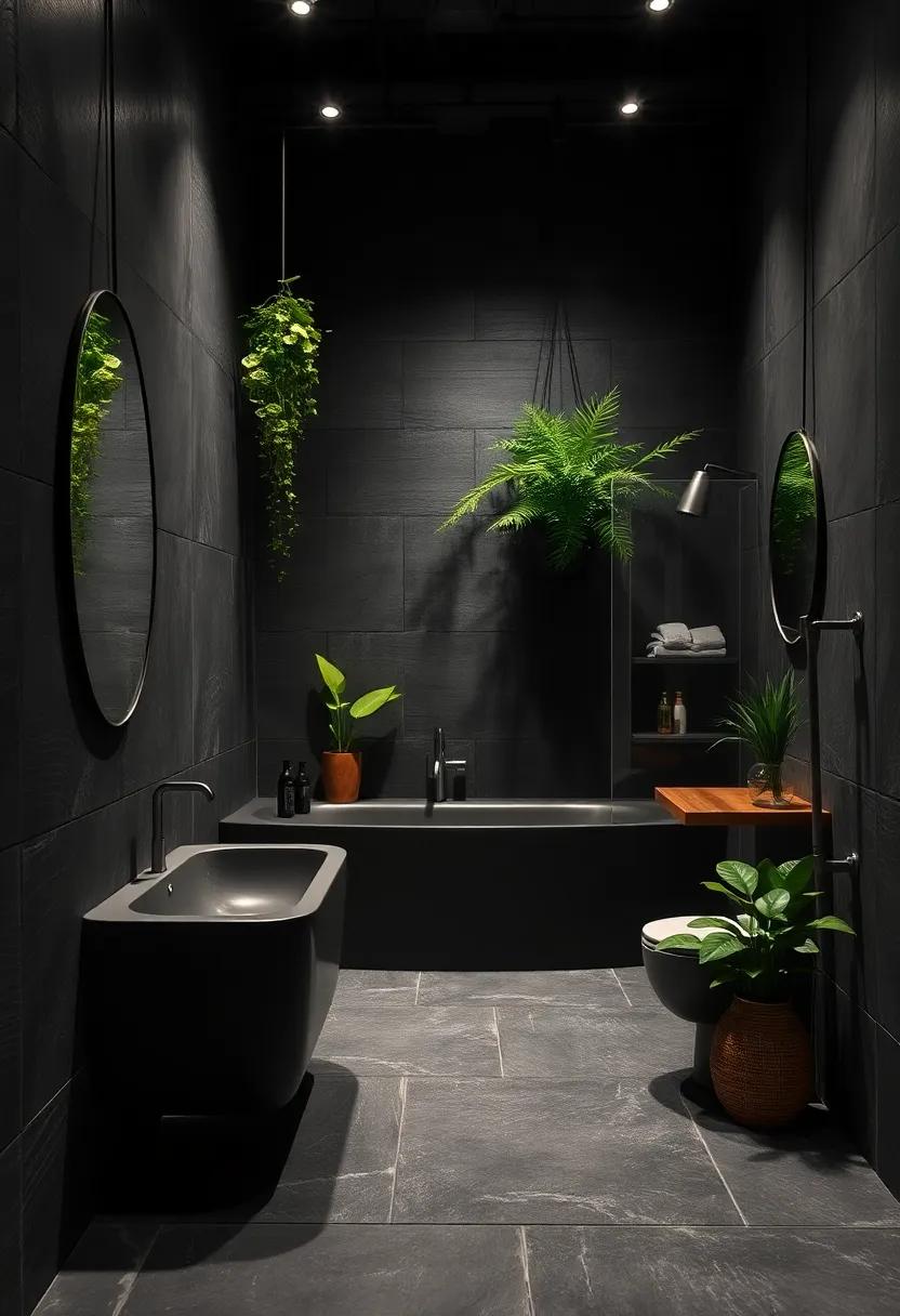 Greenery and Grit: Combine dark tiles with⁢ leafy plants, using their⁢ bright accents to breathe ⁣life‌ into⁤ the ‌industrial look while⁤ deepening the ambiance