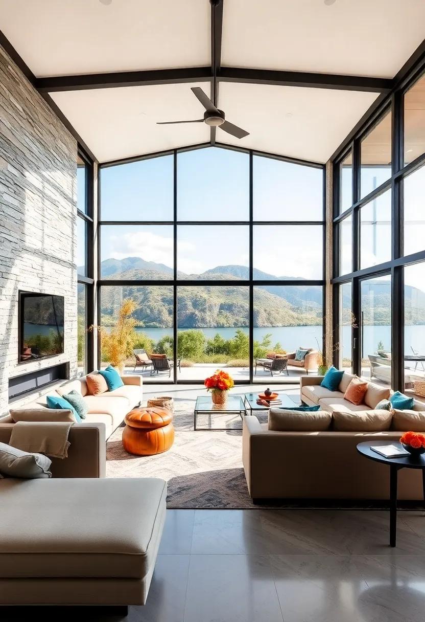 Floor-to-Ceiling ‍Windows: Maximize ⁢natural ​light and showcase breathtaking views with⁤ expansive glass panels that blur ‍the lines between indoor⁣ and outdoor living