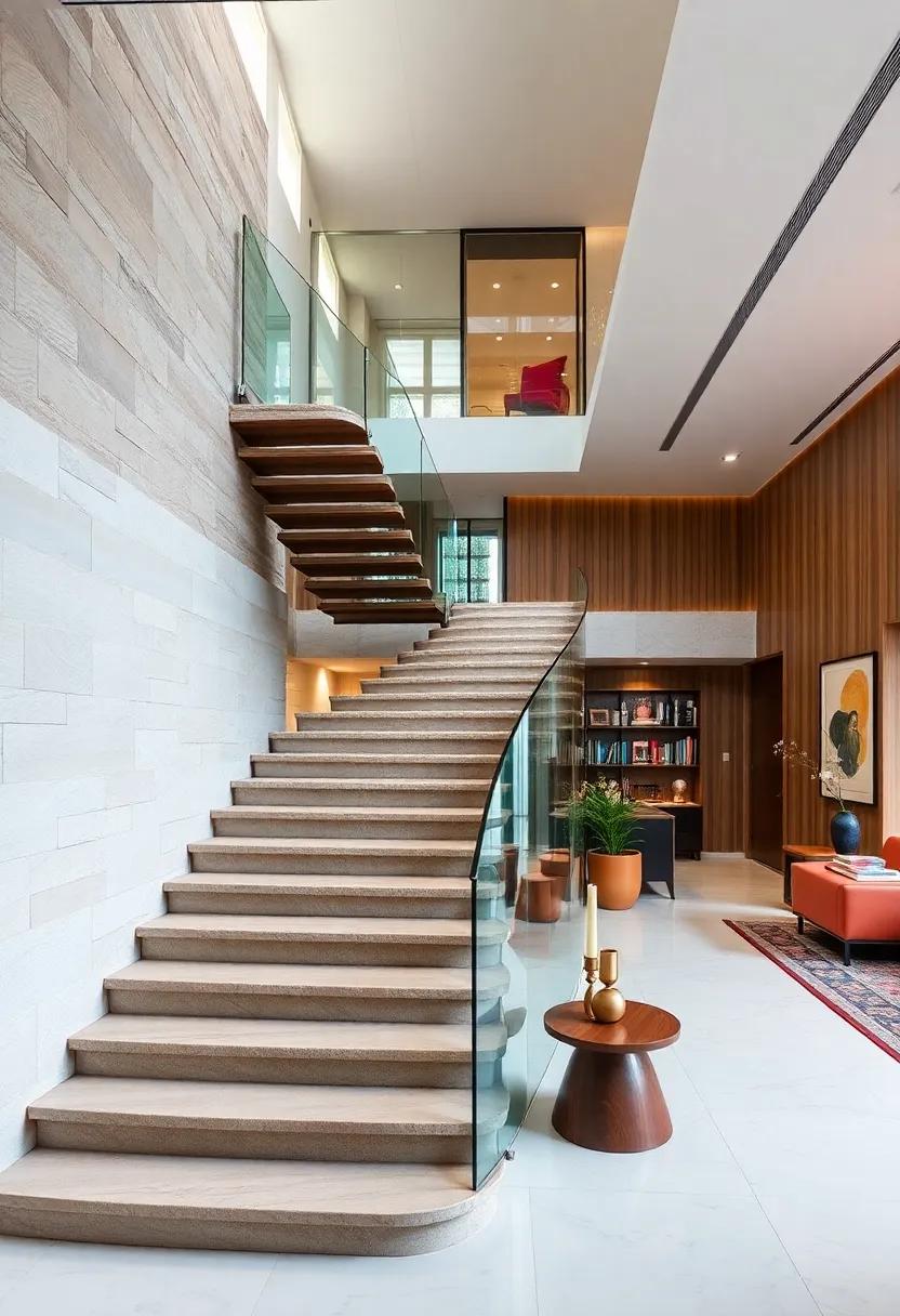 Artistic Staircase Designs: Elevate ⁢your home’s ​aesthetic with ⁢a sculptural staircase that serves as a dramatic centerpiece, showcasing creativity and⁢ craftsmanship