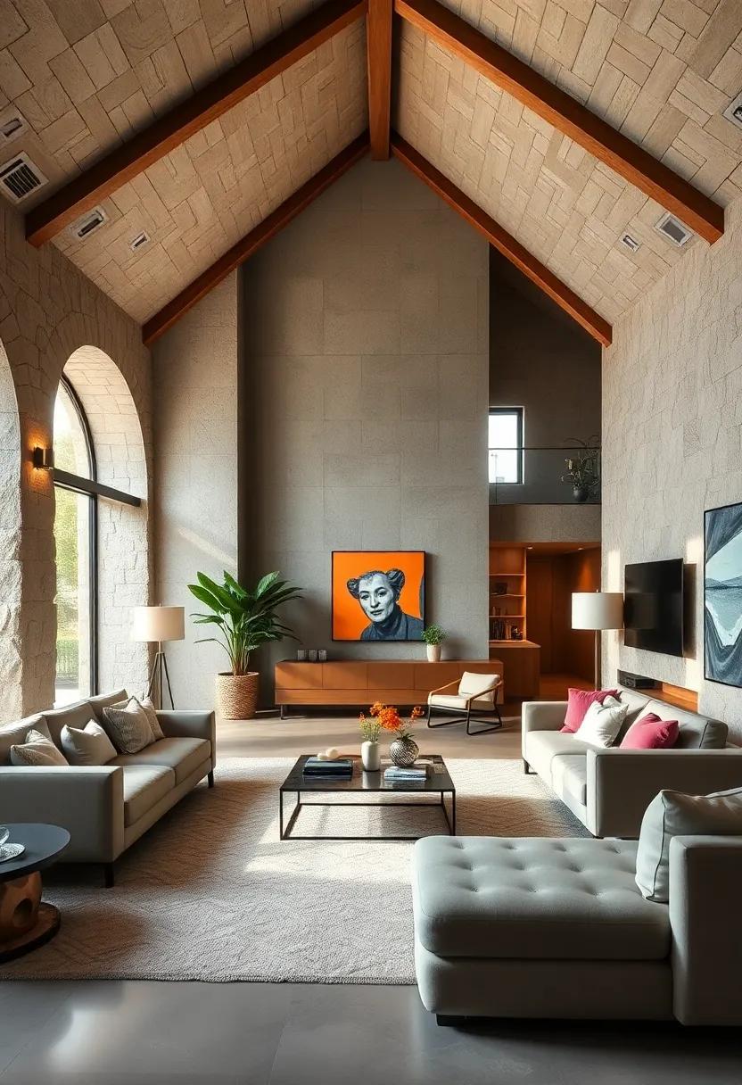 Unique Architectural Features: Incorporate dramatic ⁤design elements like⁤ vaulted ceilings, exposed beams, or‍ asymmetrical layouts for⁢ a visually​ striking effect