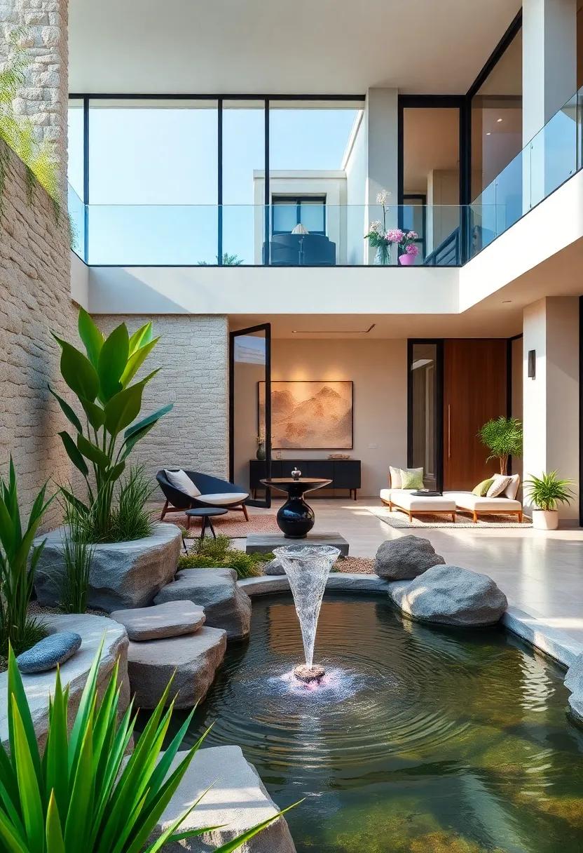 Outdoor Water Features:‌ Incorporate a tranquil fountain or decorative pond ⁤to enhance ​the serenity of ‌your outdoor environment