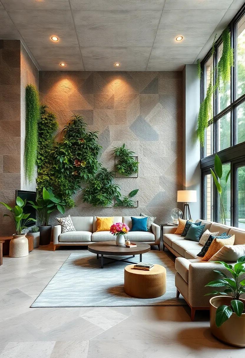 Biophilic Design Elements: Integrate natural​ elements⁤ such as living ‍walls, indoor plants, and natural materials to enhance ⁢well-being and connection to nature