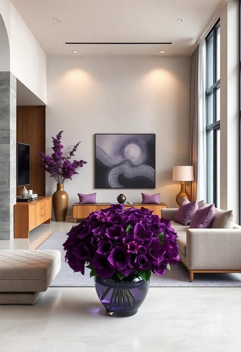 Purple ​Silk ‌Flower Bouquets: ⁣Infuse elegance⁤ into your space with silk floral⁤ arrangements in varying ⁣shades of ⁣deep purple, providing a timeless touch without the maintenance
