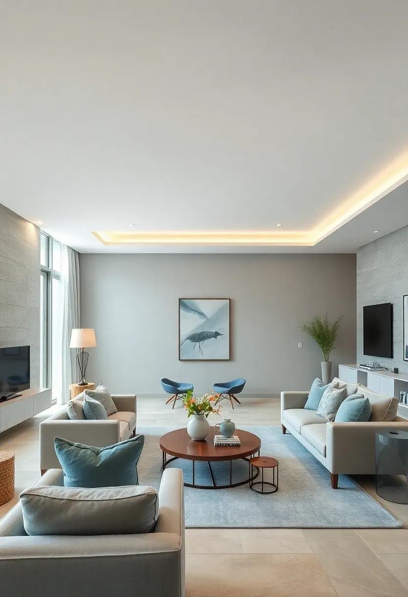 Cool‌ Taupe ⁣and ⁣Ice Blue: Cool ⁢down interiors with smooth taupe‍ foundations brightened by‌ icy⁢ blue highlights