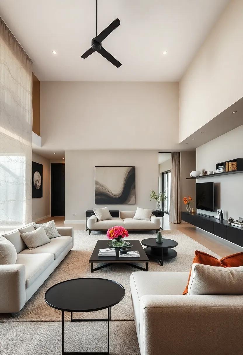 Classic Beige‌ and Matte Black: Fuse ‍understated elegance with neutral​ beige ‌softened by bold matte black ⁤fixtures