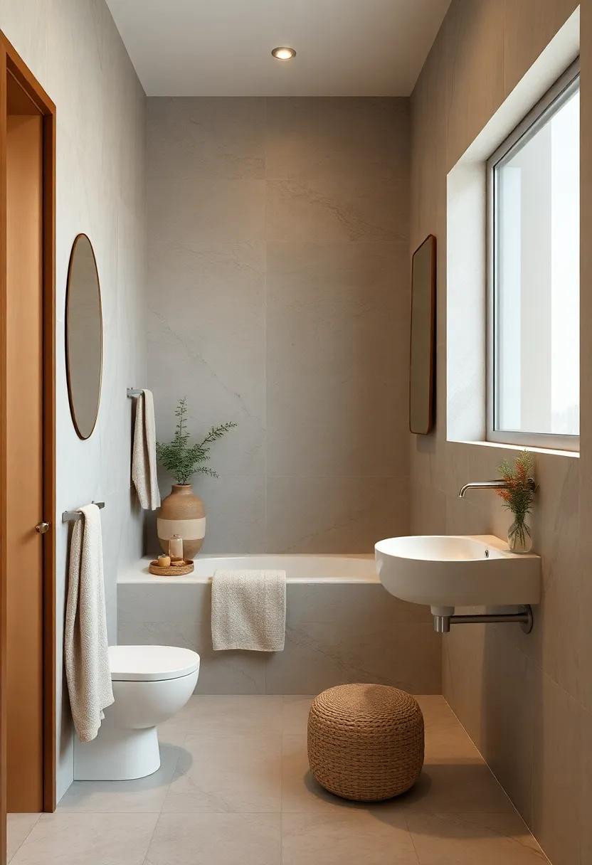 Opt for sand-colored wall hooks for hanging robes or accessories while maintaining style