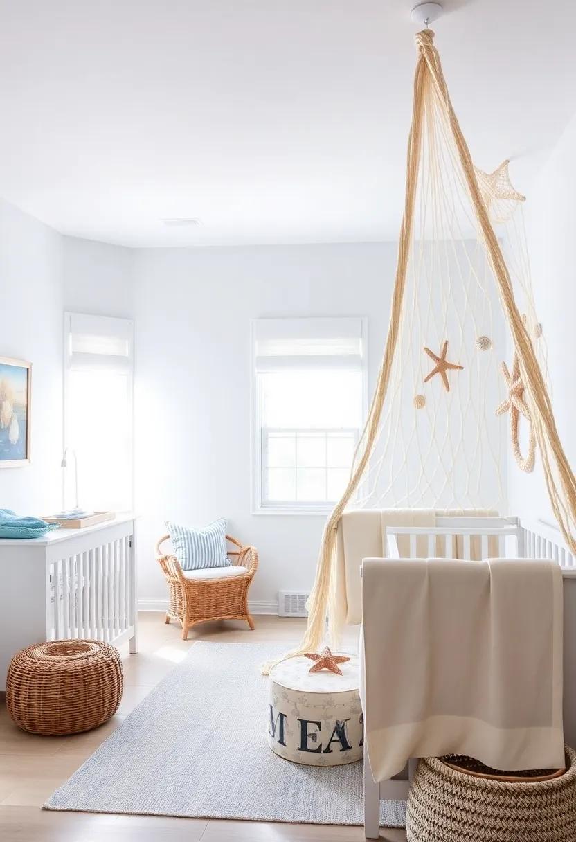 Fisherman’s Net Decor: Drape a decorative fishing net across ⁤a‌ corner ‍of the room and hang seashells and starfish to enhance the⁢ coastal‍ theme