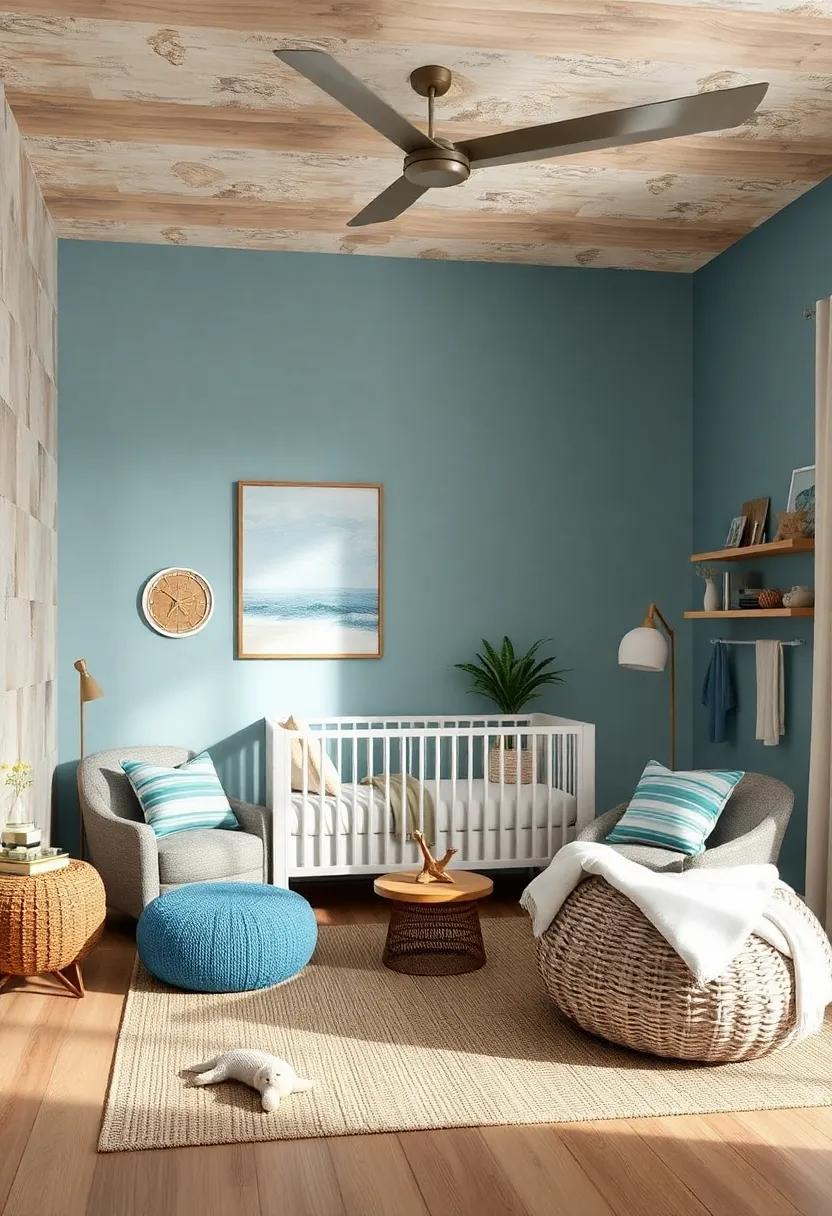 Ocean-Hued Paint: Select calming ⁣ocean-inspired colors for the walls, such as soft blues and⁤ sandy beiges, to create a serene coastal atmosphere