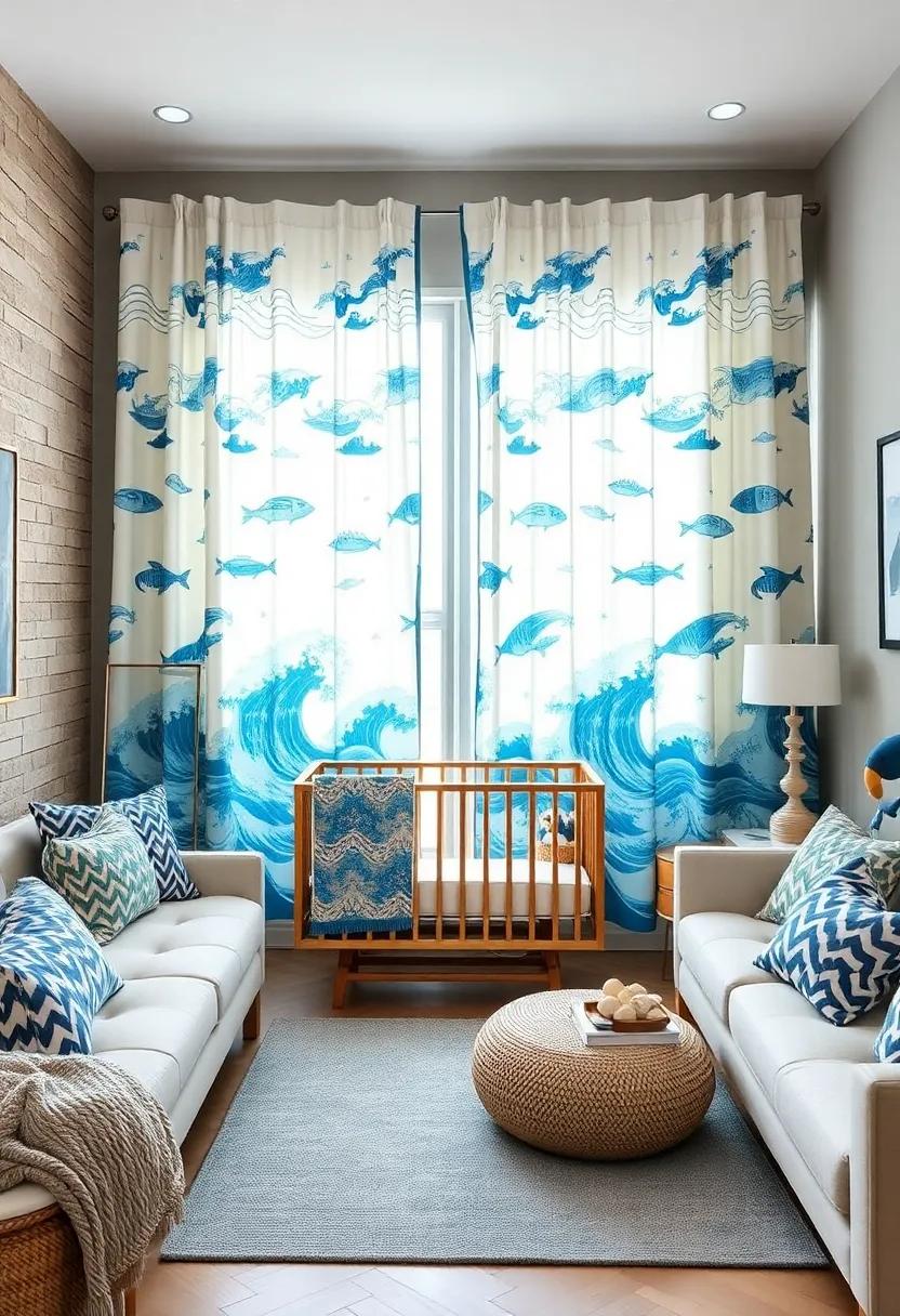 Ocean-Patterned ⁢Curtains: Choose lightweight curtains adorned with ocean waves or‍ aquatic life to evoke a breezy coastal feel while filtering light