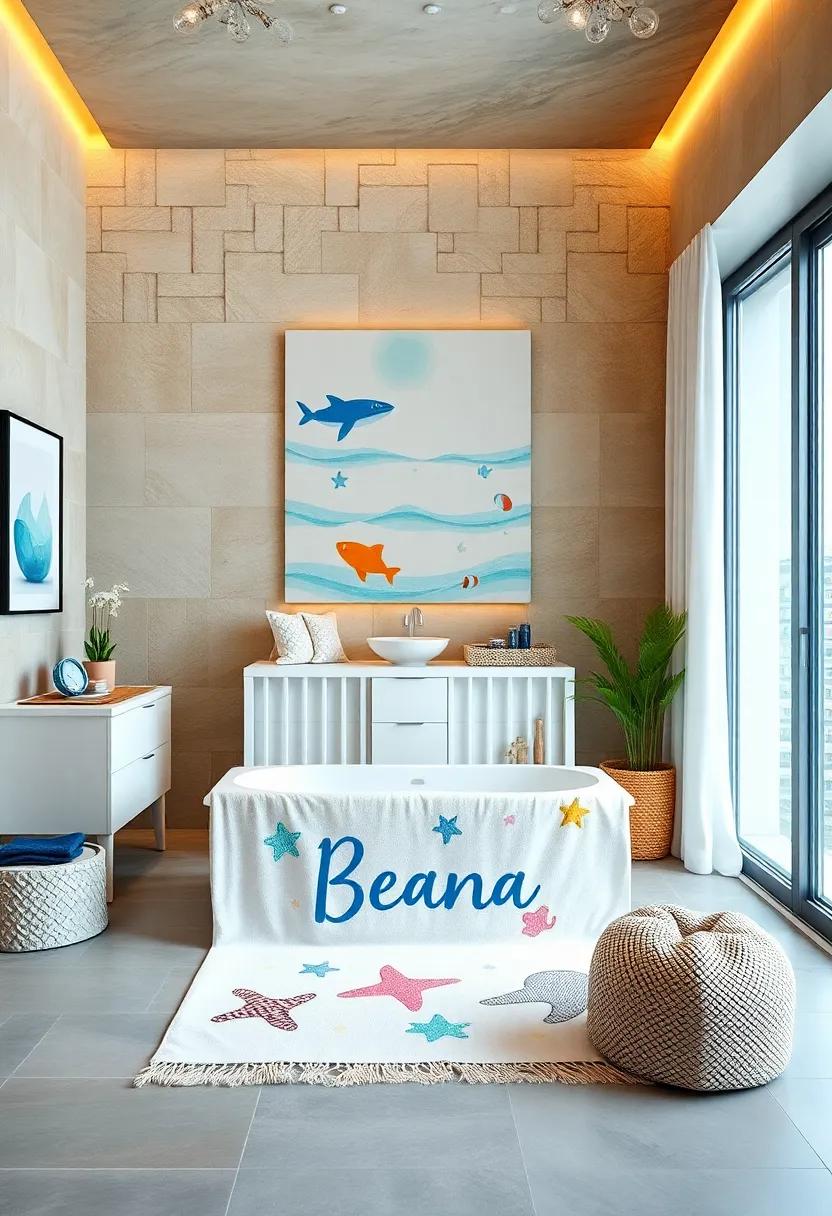 Personalized​ Beach ‍Towel: ‍customize a soft beach towel with your baby's name and ocean-themed designs for bath time fun and nursery decor