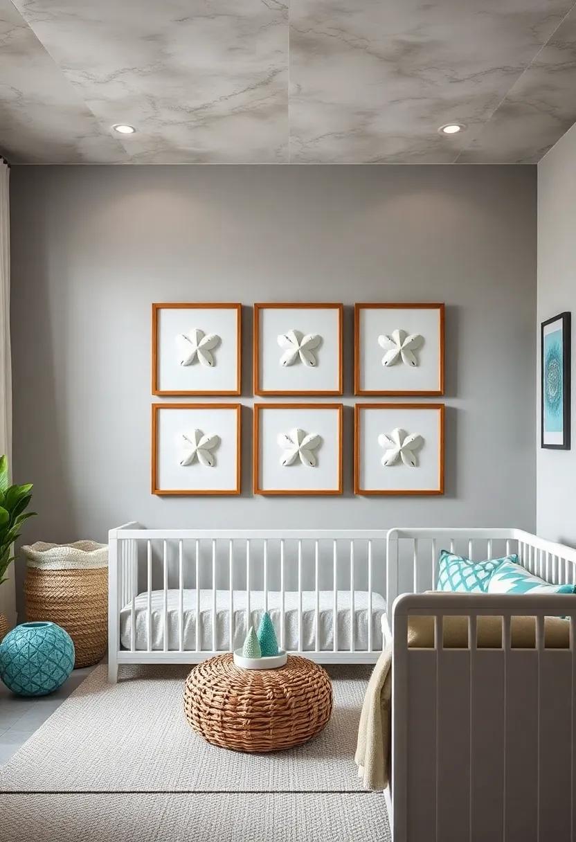 Sand Dollars in Frames: Frame sand dollars and hang them as part of ⁣a beach-inspired gallery wall that tells a story of the ocean