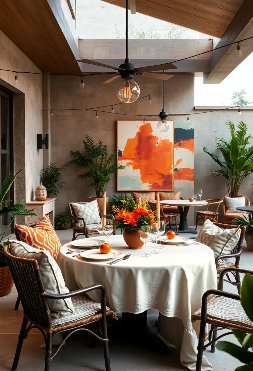 Abstract Brushstrokes: Make a ⁣bold ⁤statement with⁣ an abstract design⁢ that fuses art ⁣and dining seamlessly