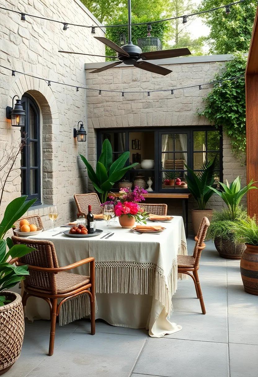 Bohemian Fringe: Go for a ⁣relaxed bohemian look with⁣ a⁤ tablecloth featuring stylish ⁤fringe edges, adding texture and character