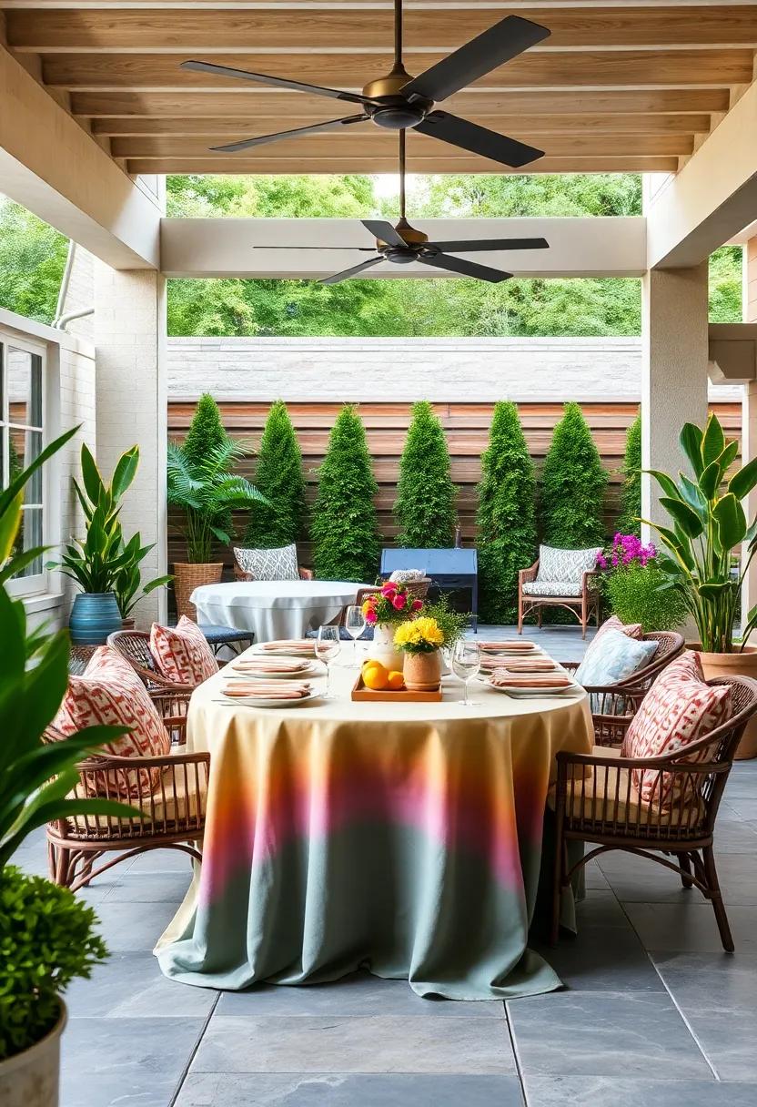 Ombre ⁤Fade: Play with colors using an ombre-style tablecloth ⁢that‌ elegantly‌ transitions shades for⁣ a modern ⁢look