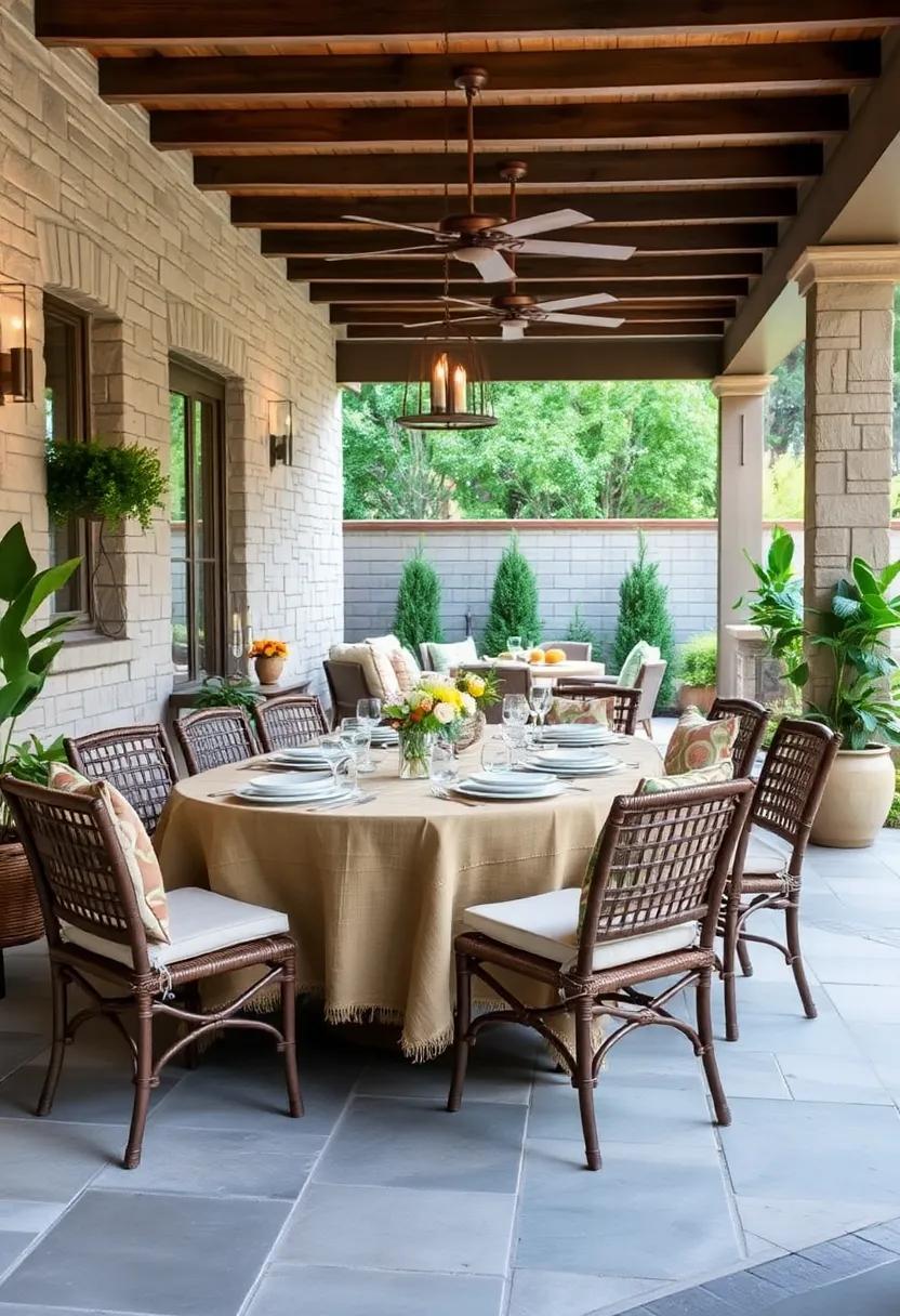 Rustic Burlap: For⁢ a down-to-earth vibe, ​use a burlap tablecloth that invites a natural, earthy aesthetic to your patio