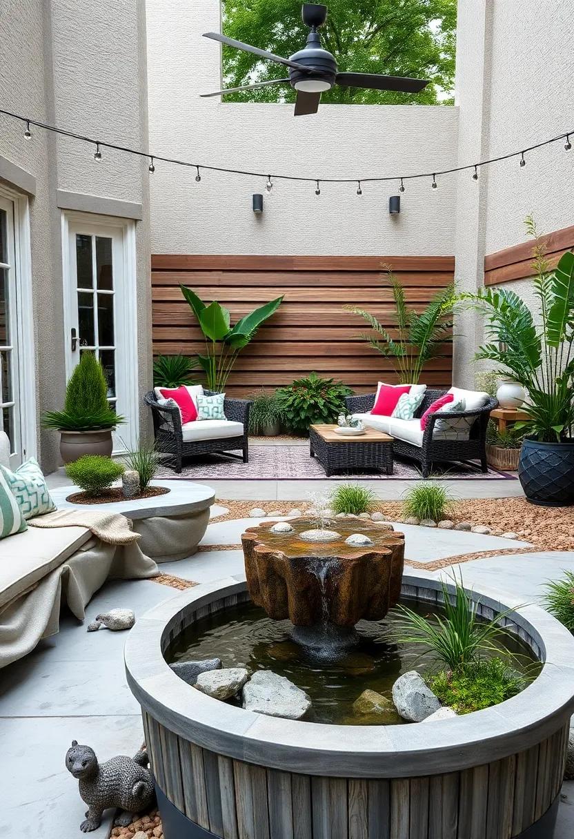 DIY Barrel Pond with Built-in Solar Fountain Pump