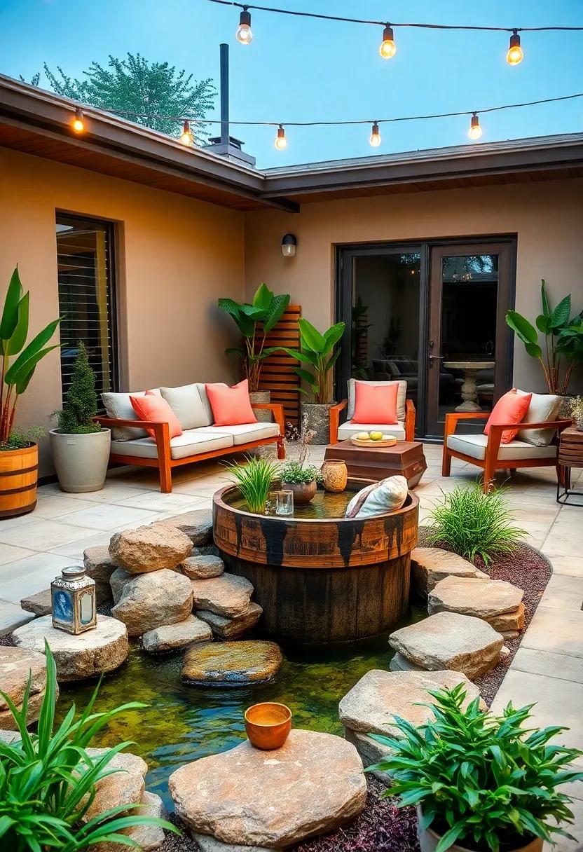 Barrel Pond Customized as a Miniature Zen Garden