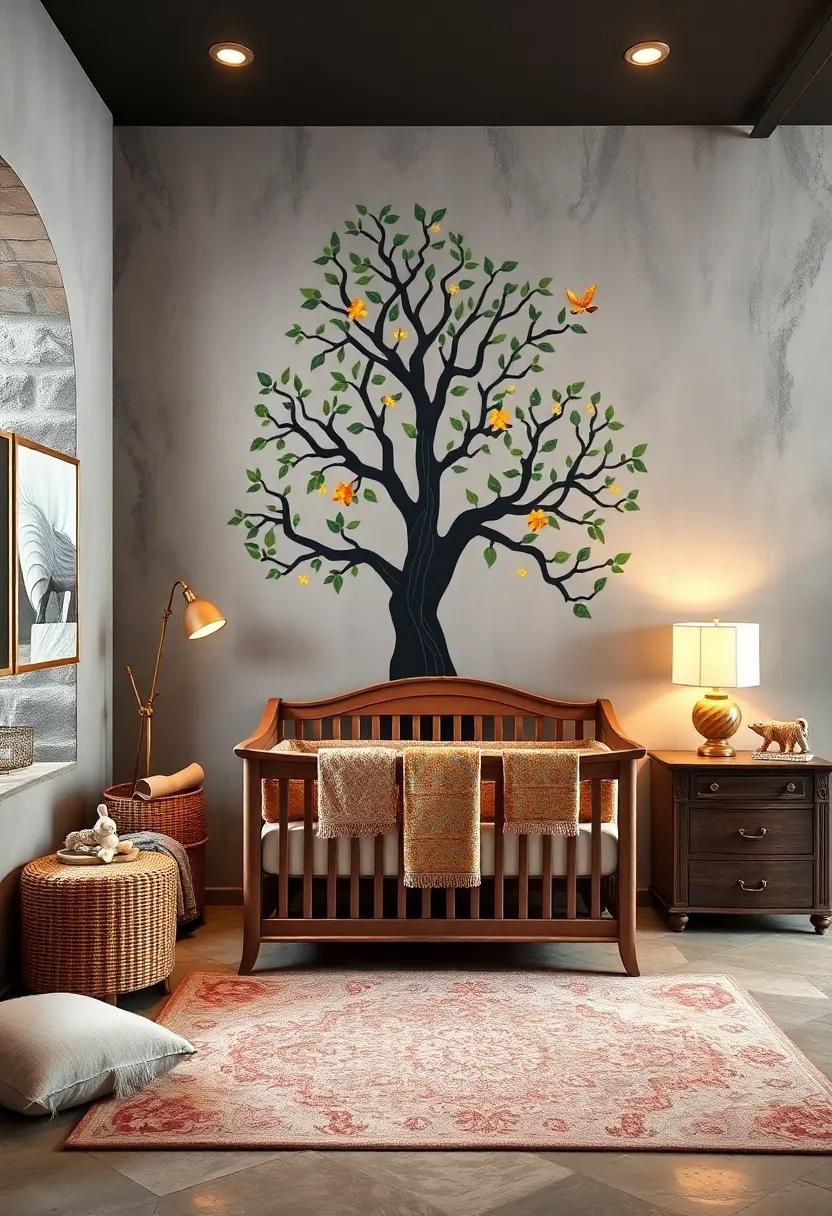 enchanted Tree Wall ⁣Decal: Incorporate a whimsical tree decal to‍ provide a touch of magic and nature‌ to the nursery