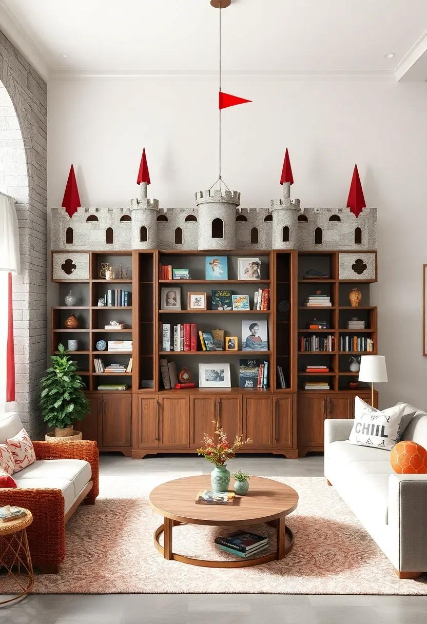 Storybook Castle Bookshelf: Create a castle-like bookshelf to hold favorite fairy tales⁢ and stories,‌ fitting for a ⁤tiny prince