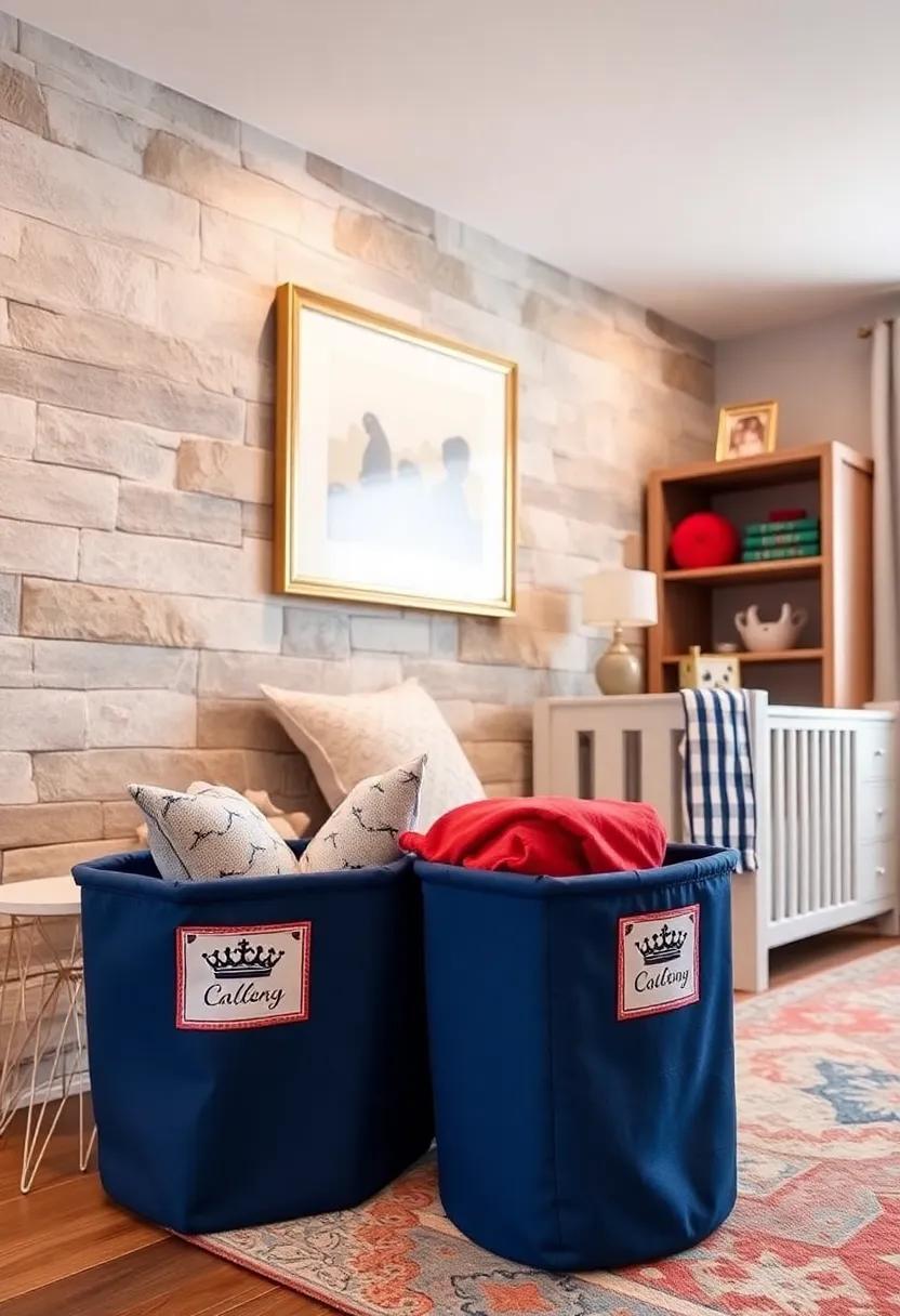 Unique Name ‍Tags for ​Storage Bins:⁢ Label storage with charming name tags that feature royal symbols ​for a stylish and ⁤organized space