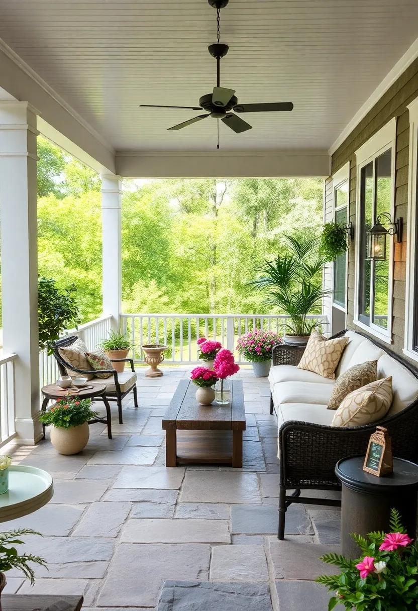 Chic Flagstone‌ Patios: Explore the‍ rugged beauty of flagstone, providing a natural,‌ organic feel that⁣ ties your porch seamlessly to the surrounding landscape