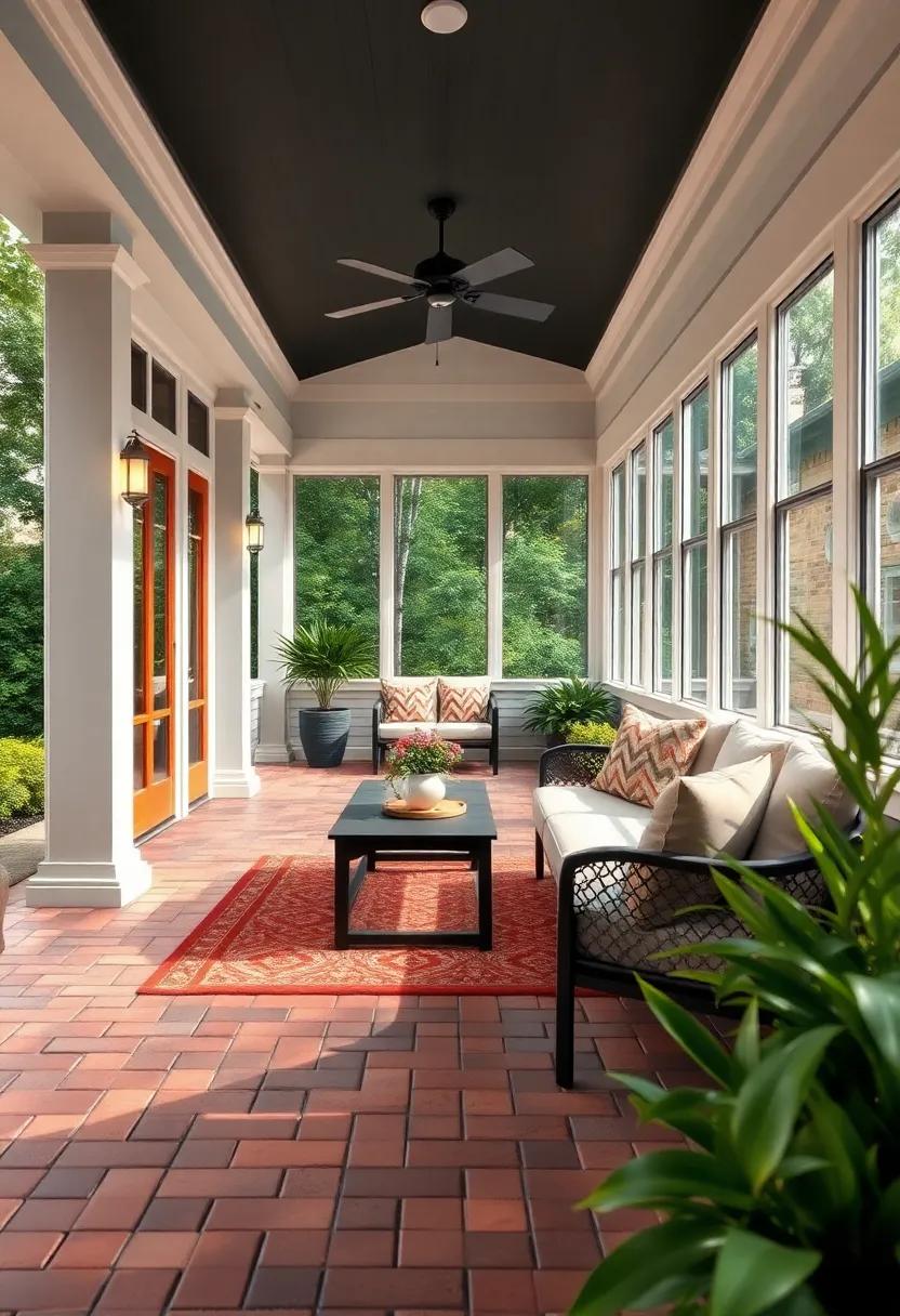 Classic Brick pavers: Dive⁣ into the timeless appeal of brick‌ pavers, ideal for creating a traditional‍ yet inviting atmosphere ‌on⁣ your⁤ porch