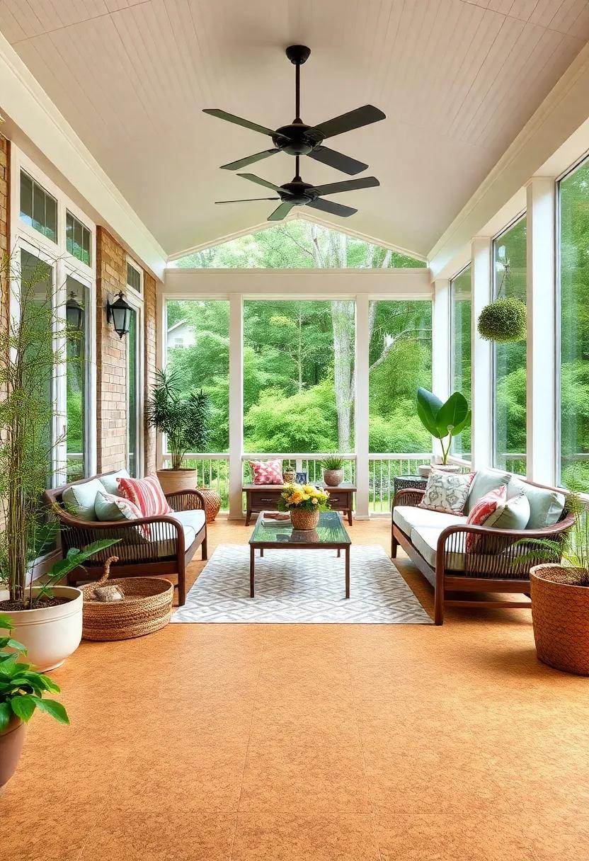 Warm cork Flooring: Dive into the softness ⁢of cork flooring, providing cushioning and warmth for those cooler⁣ evenings spent outdoors