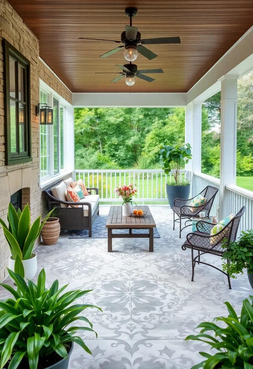 Whimsical Stencil Patterns: Go for a fun, DIY ‍approach ‌with⁢ stenciled designs on⁤ your ‍porch floor,⁢ bringing ⁤personality and creativity to⁣ your ⁣outdoor space