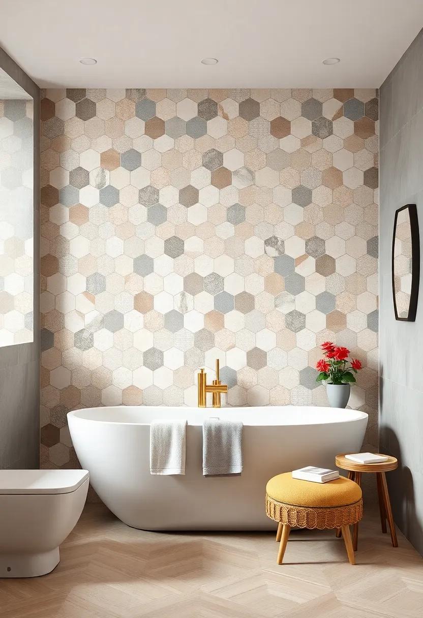 Hexagonal Tiles in Soft Pastels for a ‌Modern Touch