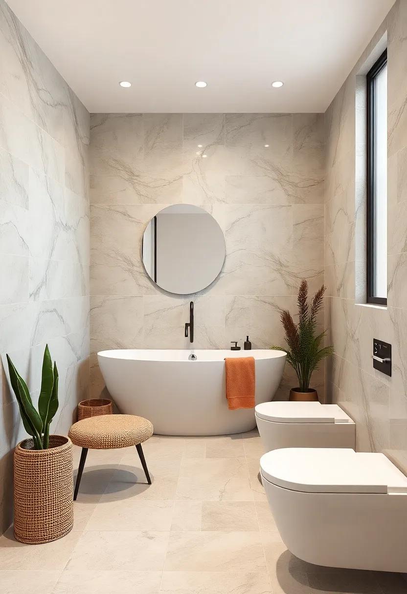 Glossy ceramic Tiles in ‌Soft Neutrals for calm⁤ Ambiance