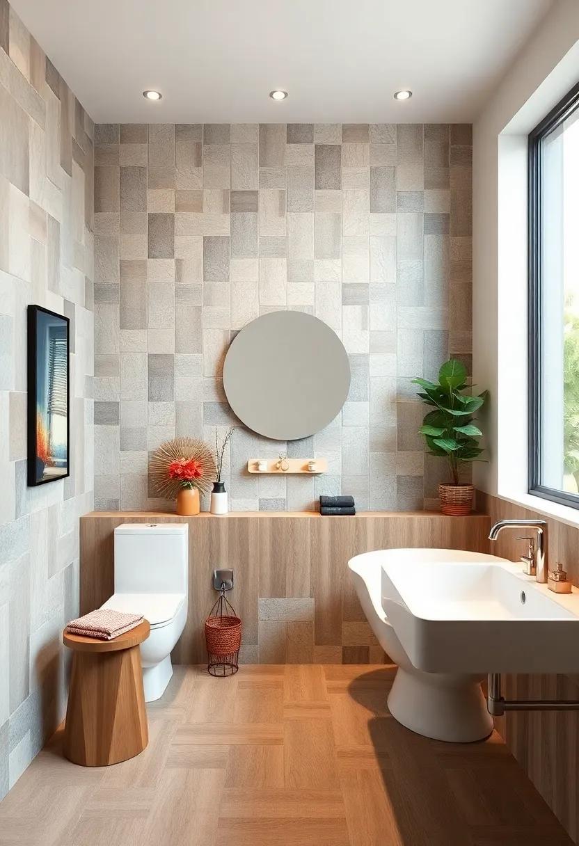 Geometric Tiles‌ Mixing‌ Shapes to Create Visual ​Interest