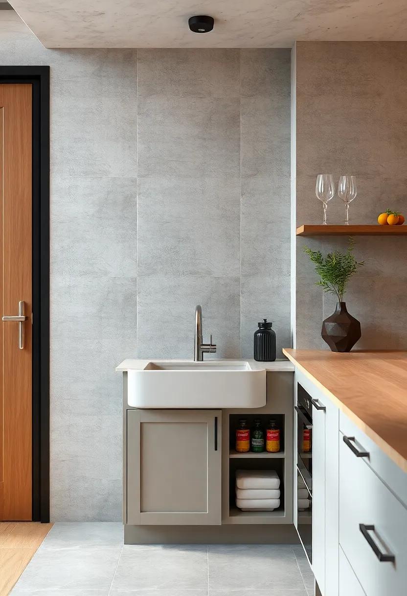 Bar ‌Sink with Integrated Storage: Incorporate‍ a small bar sink with cabinet storage ​beneath ⁢for washing ⁣glasses without taking up‌ too much space