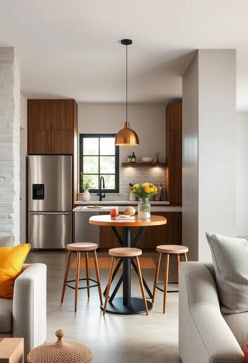 Fold-Down Bar Table: ​Incorporate a fold-down bar table that tucks away when not in use to maximize ⁣floor space in ⁢tight kitchens